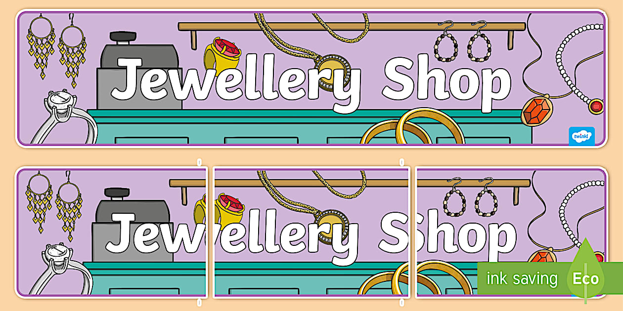 Jewellery Shop Role Play Display Banner - Twinkl