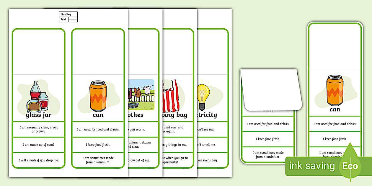 What am I? Reduce, Reuse, Recycle Game (teacher made)