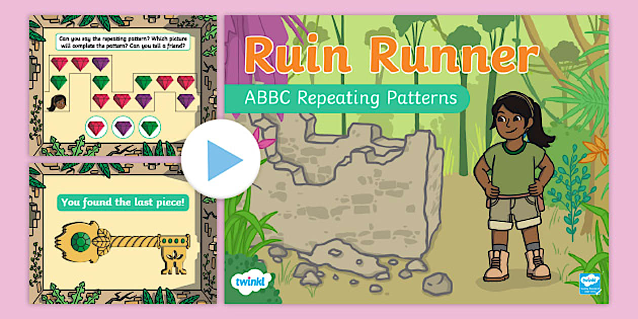 👉 Ruin Runner ABBC Repeating Patterns PowerPoint - Twinkl