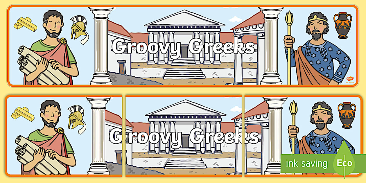 Groovy Greeks Display Banner (professor feito) - Twinkl