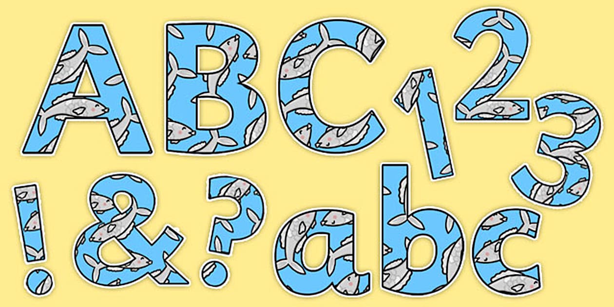Editable The Little Fish Display Lettering Pack - Twinkl
