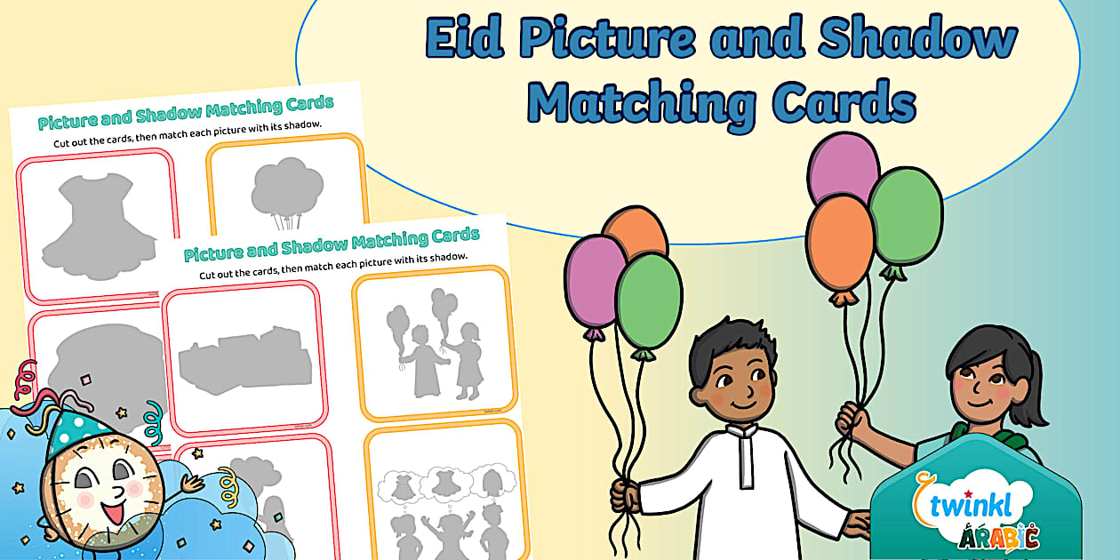 Eid Picture and Shadow Matching Cards
