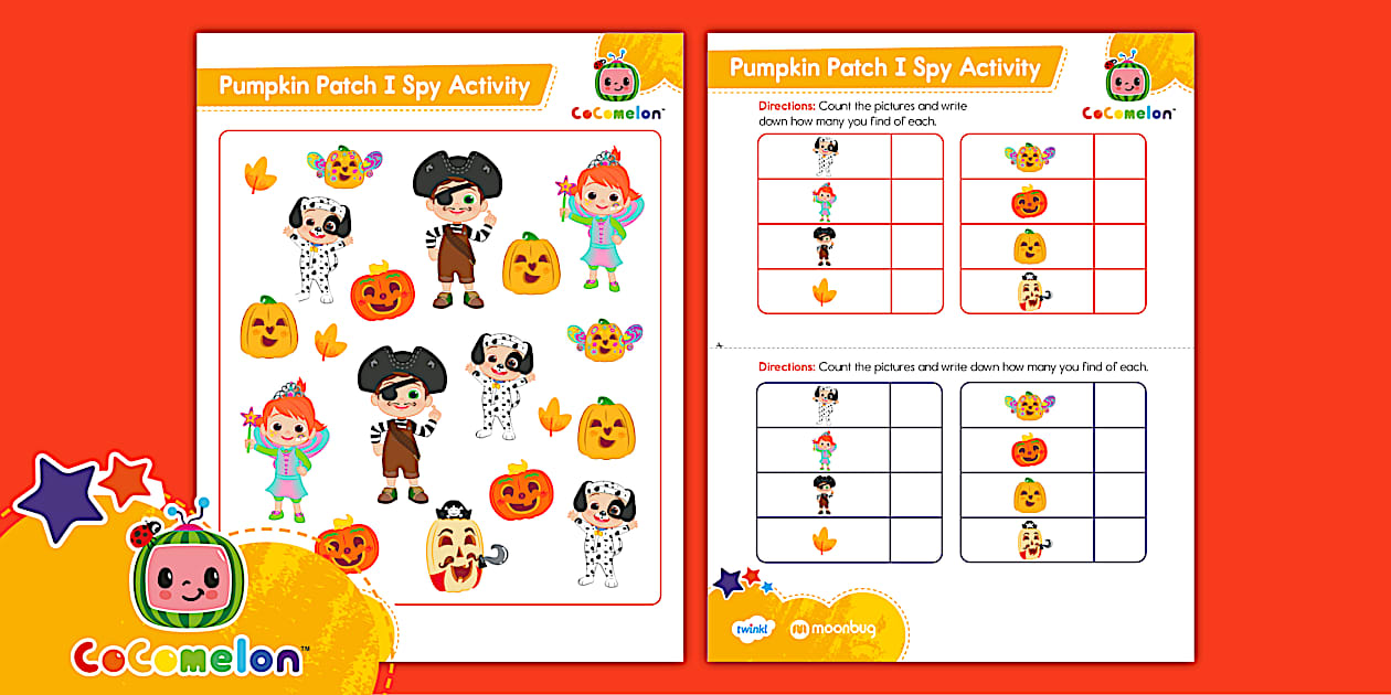 FREE! - CoComelon Pumpkin Patch I Spy Activity | Halloween Fun
