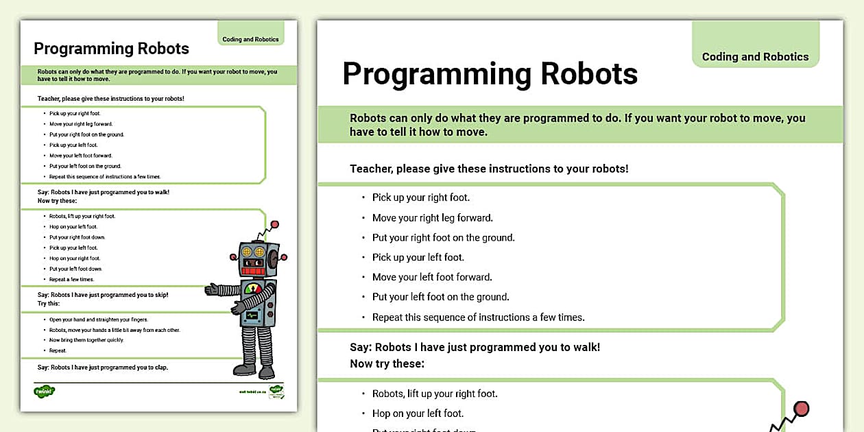 Robotics and Coding - Programming a Robot (Teacher-Made)