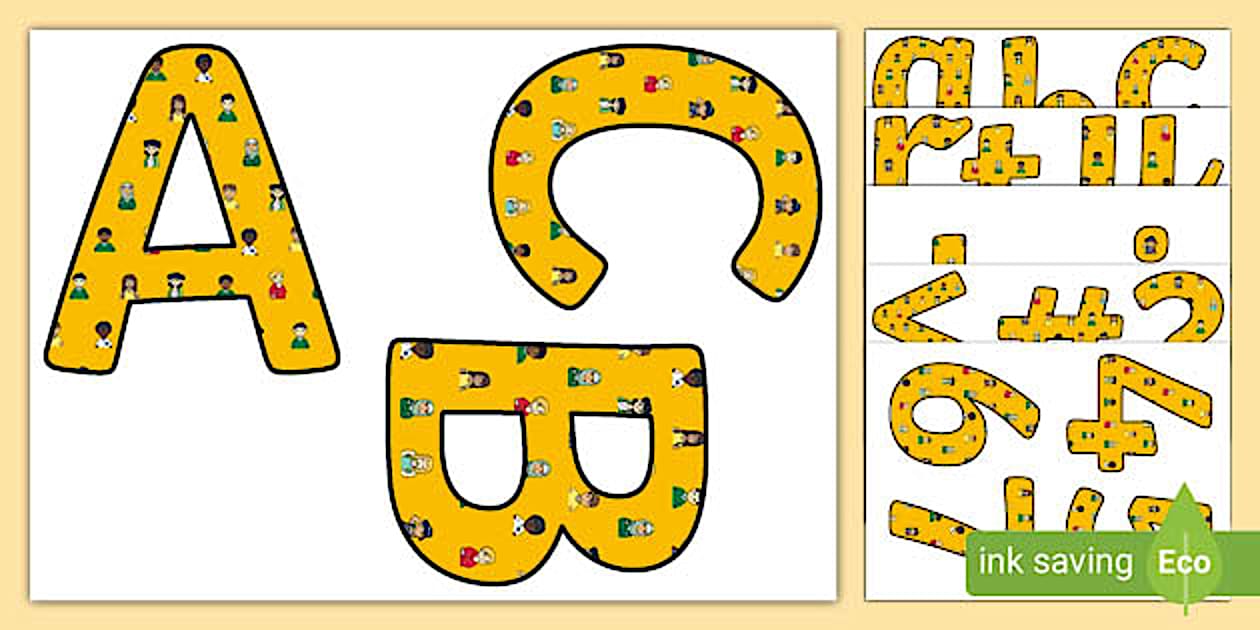 Uk Lettering Editable Diversity Lettering (profesor hizo) - Twinkl
