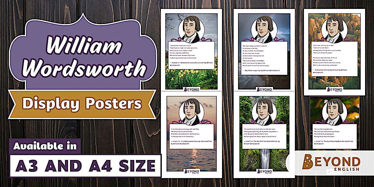 William Wordsworth Display Posters
