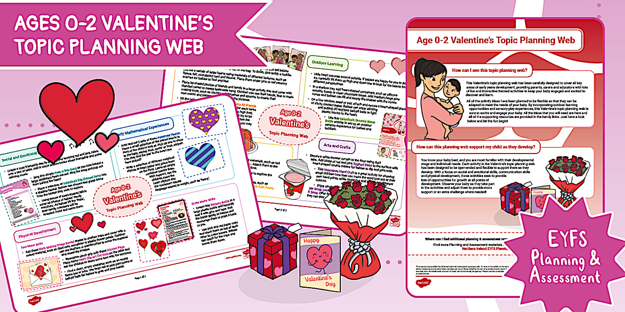 Northern Ireland EYFS 0-2 Topic Planning Web: Valentine's