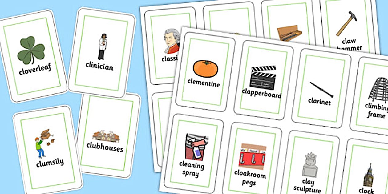 Dyslexic Three Syllable CL Playing Cards (teacher made)