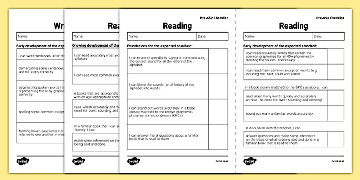 Interim Pre Key Stage 2 Standards For English I Can Checklists Interim pre key stage 2 standards for english i can checklists