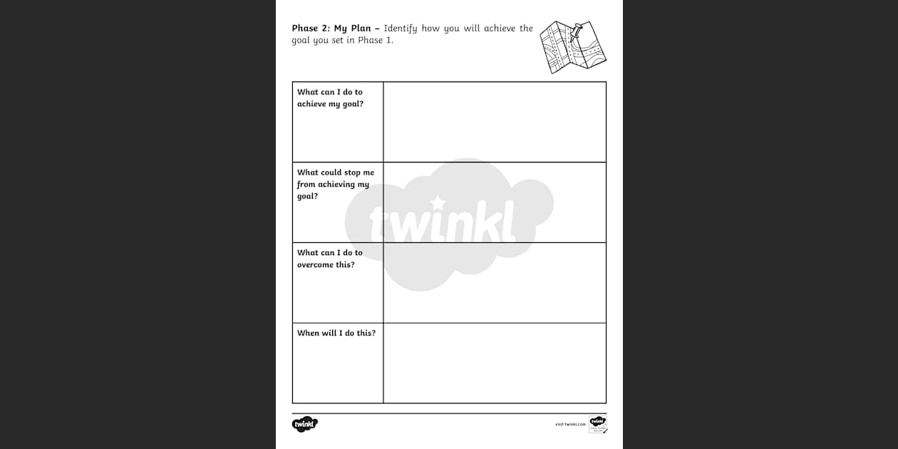 Personal Goal Setting Template Activity Sheet
