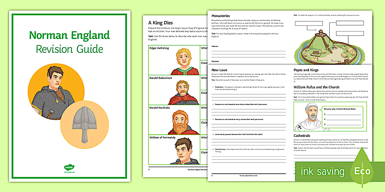 GCSE History: Norman England Revision Guide Notes - Twinkl