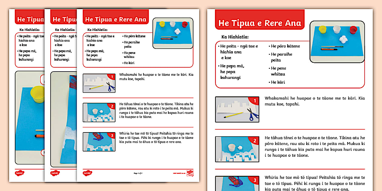 He Tipua e Rere ana - He Mahi Toi (teacher made) - Twinkl