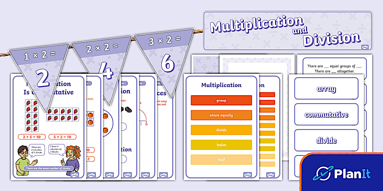 Y2 Multiplication and Division Display Pack (teacher made)