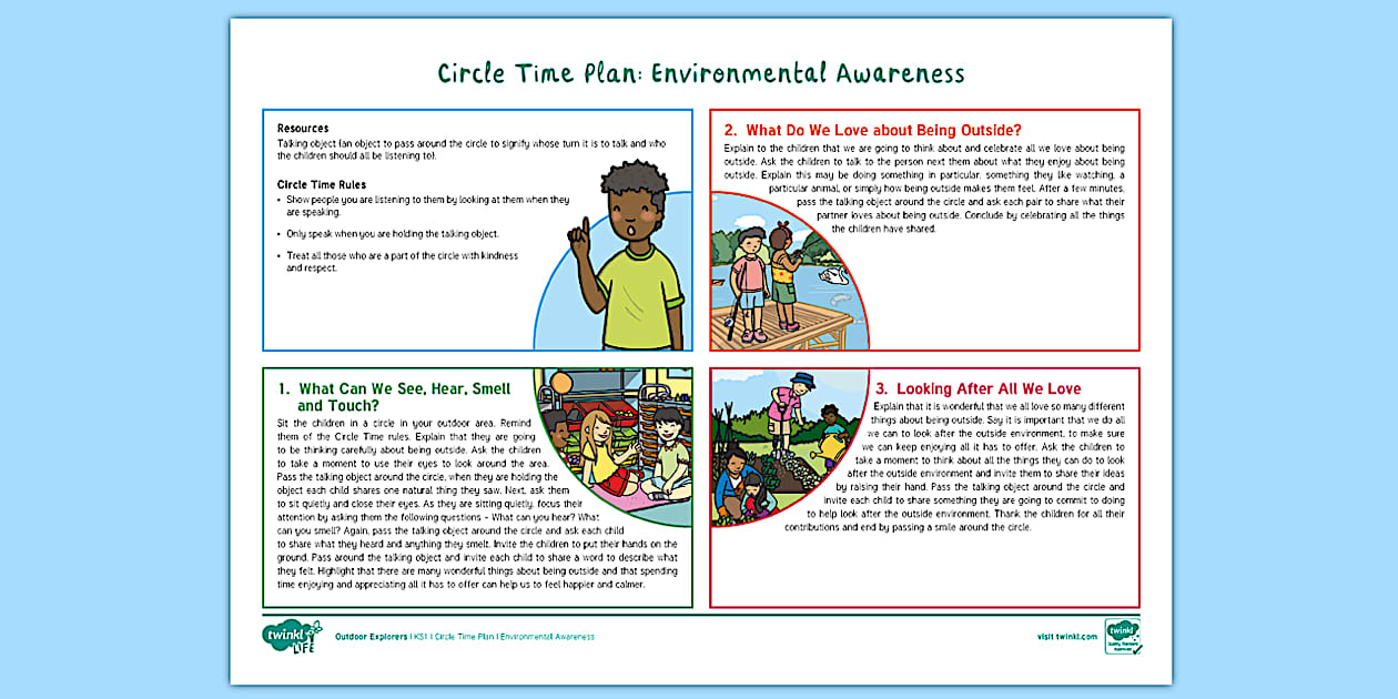 Outdoor Explorers Environment Circle Time Lesson Plan