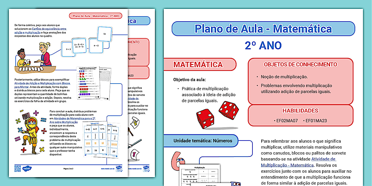 Plano De Aula Com Multiplicação