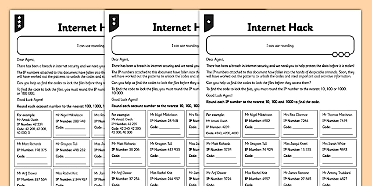 Internet Hack Rounding Activity Pack - Twinkl
