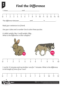 Find the Difference Differentiated Worksheet / Worksheets