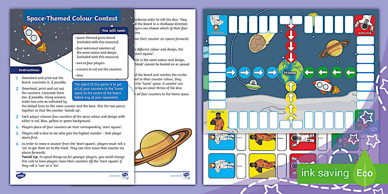 Space-Themed Colour Contest Game (teacher made) - Twinkl