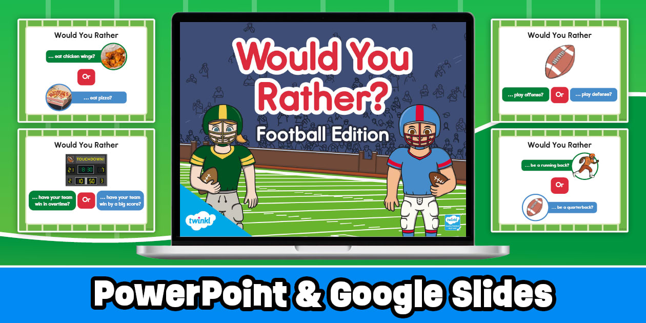 Football Would You Rather | 2nd Grade Resource | Twinkl US
