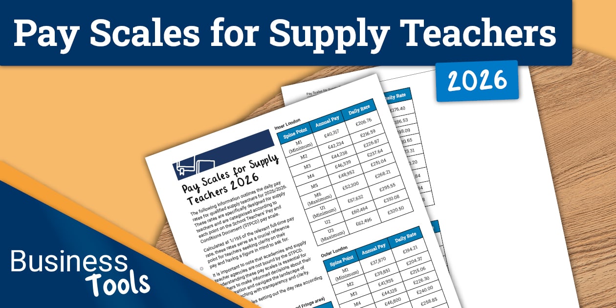 Pay Scales for Supply Teachers 2026 - Twinkl Business Tools