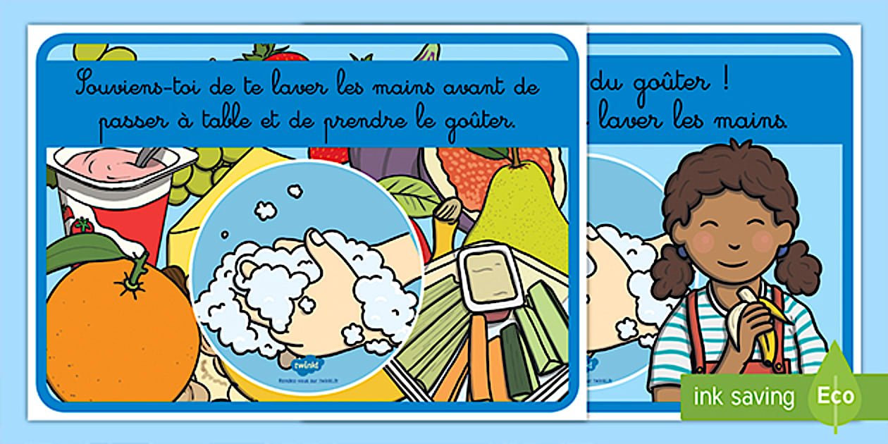 Posters : rappel du lavage de mains (teacher made) - Twinkl
