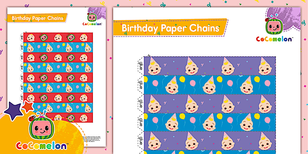 FREE! - CoComelon: Birthday Paper Chains (Teacher-Made)