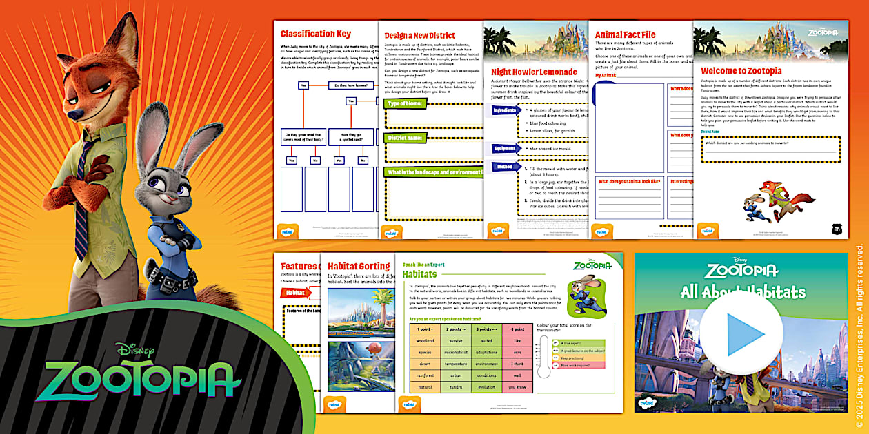 Zootopia: Animals and Habitats Activity Pack