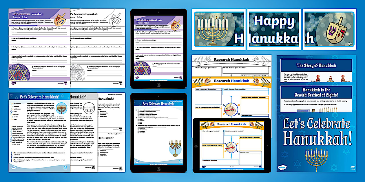 Hanukkah Worksheets for 6th-8th Grade | Twinkl USA