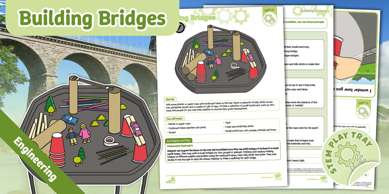 STEM Investigate and Play Tray: Building Bridges | Twinkl