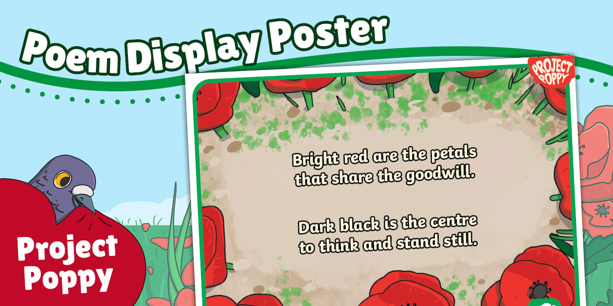 3d Poem Display Example Project Poppy – Poem Display Poster - Anzac Day