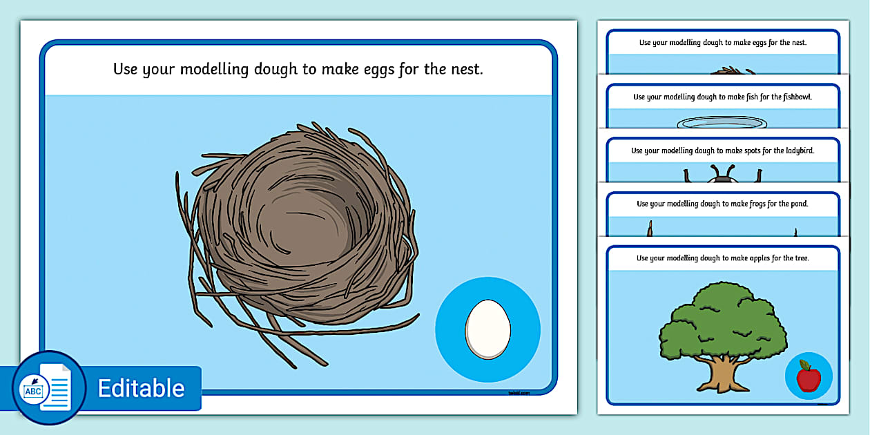 Editable Counting Modelling Dough Mats - Twinkl