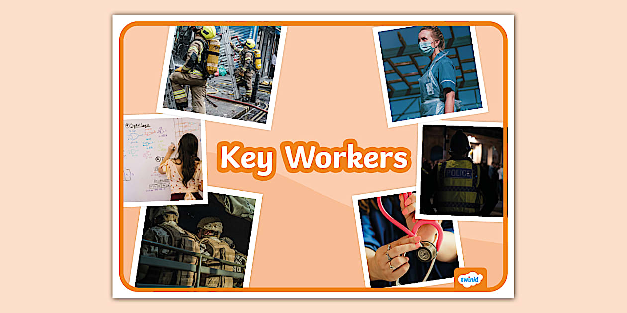 Key Workers Photo Display Poster (teacher made) - Twinkl