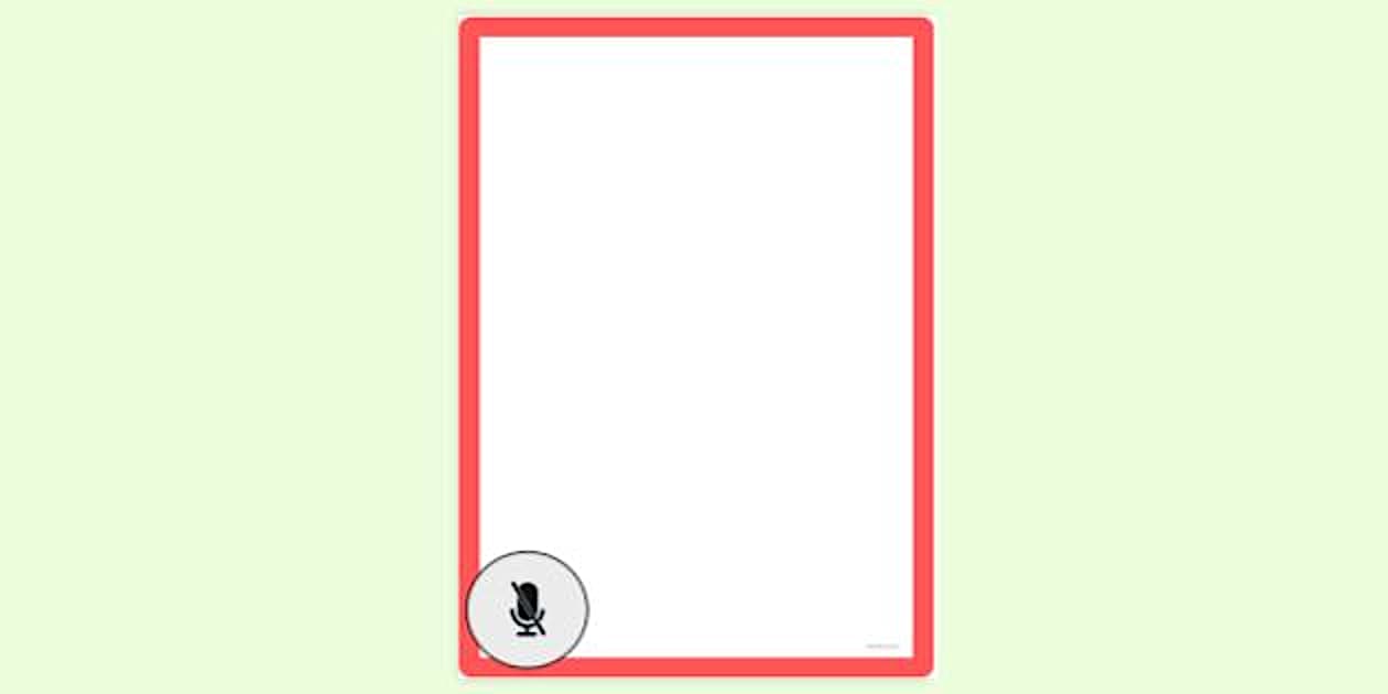 Mute Page Border | Page Borders | Twinkl (teacher made)