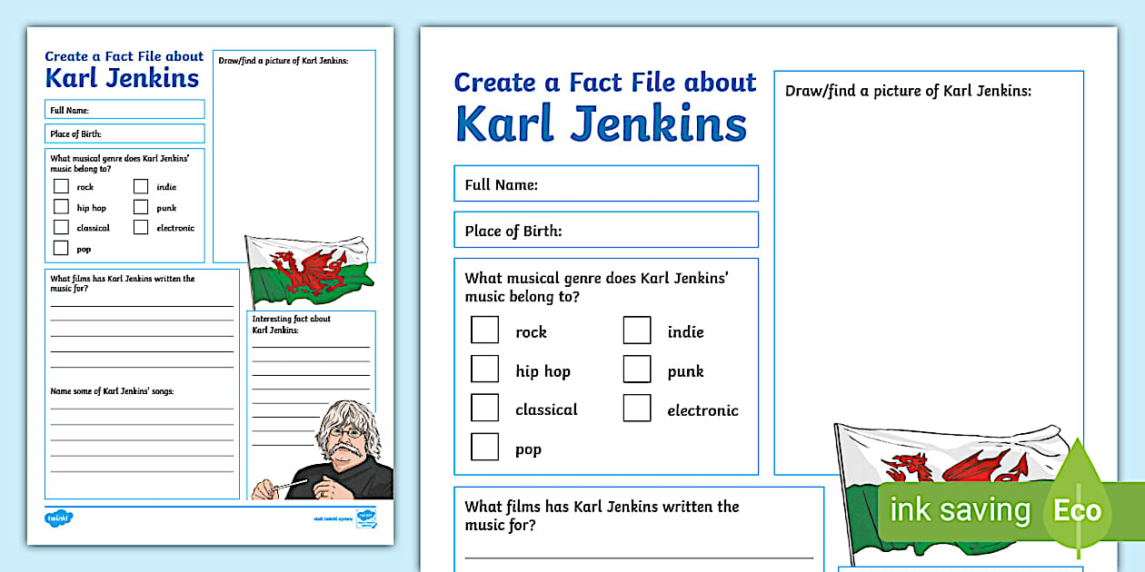 Creating a fact file karl jenkins teacher made twinkl