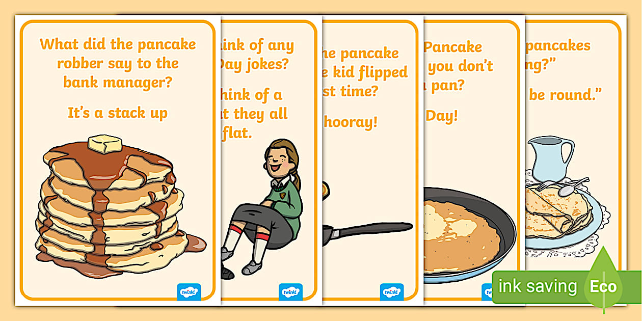 First Pancake Humor Pancake Day Jokes Display Posters | Twinkl Celebration Days