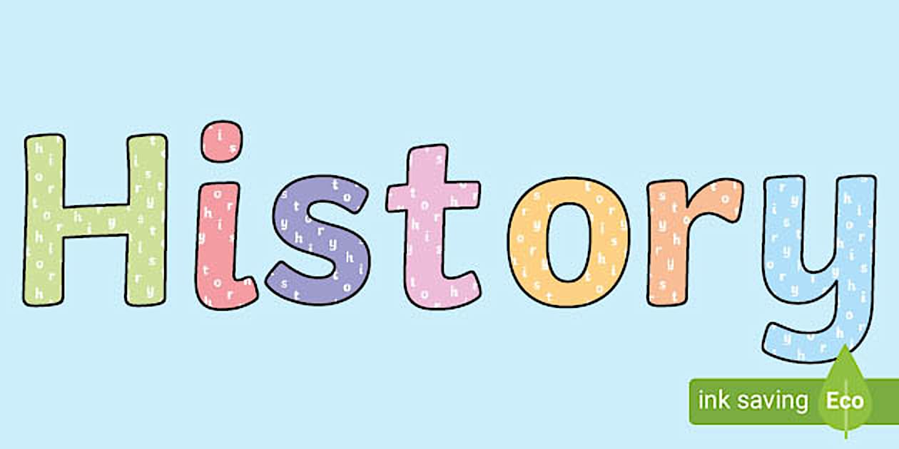 👉 History Title Pastel Display Lettering (teacher made)