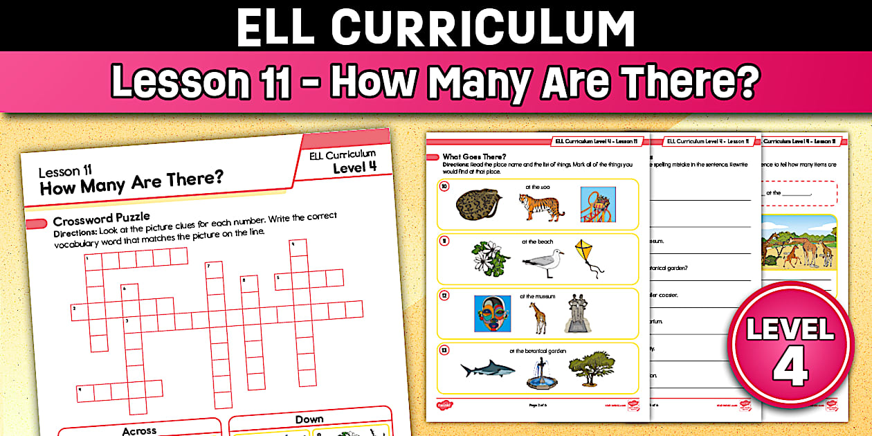 11 How Many ELL Level 4, Lesson 11 How Many Are There? Worksheet