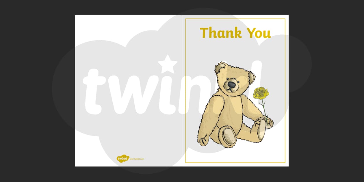 thank you card template tes