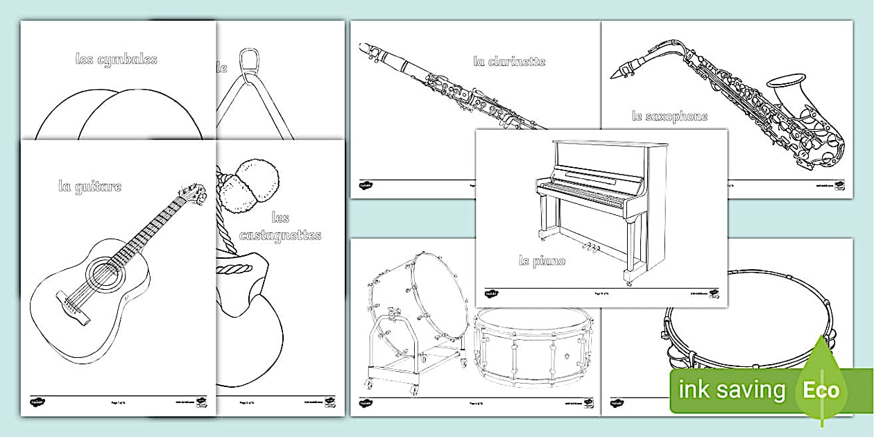 Coloriage Representant L'education Musical Page De Garde 👉 Coloriage fete de la musique à imprimer - CE1/ CE2