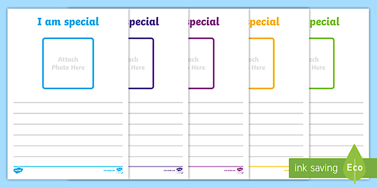 I am Special Sheets (teacher made) - Twinkl