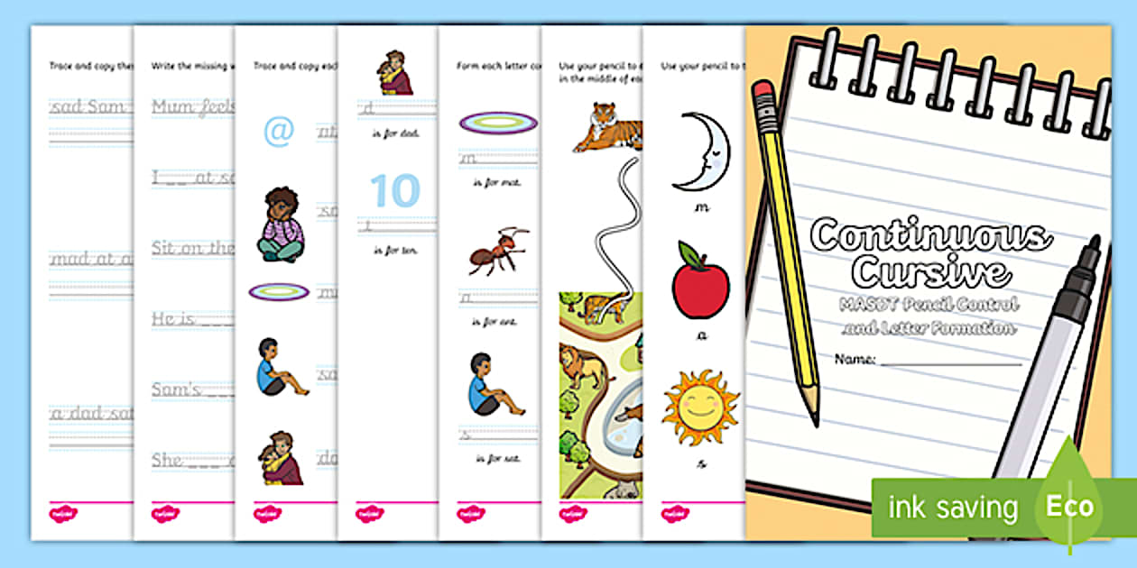 MASDT Pencil Control and Continuous Cursive Letter Formation Activity ...