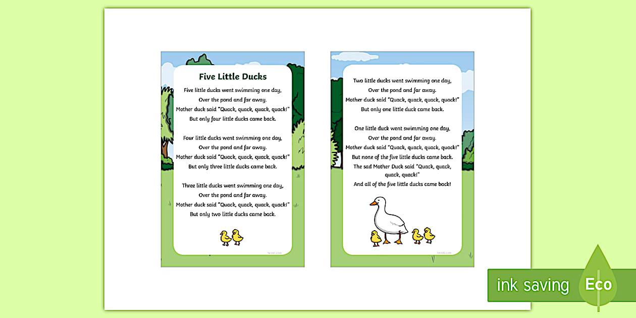 Five Little Ducks Nursery Rhyme IKEA Tolsby/Fiestad Frame