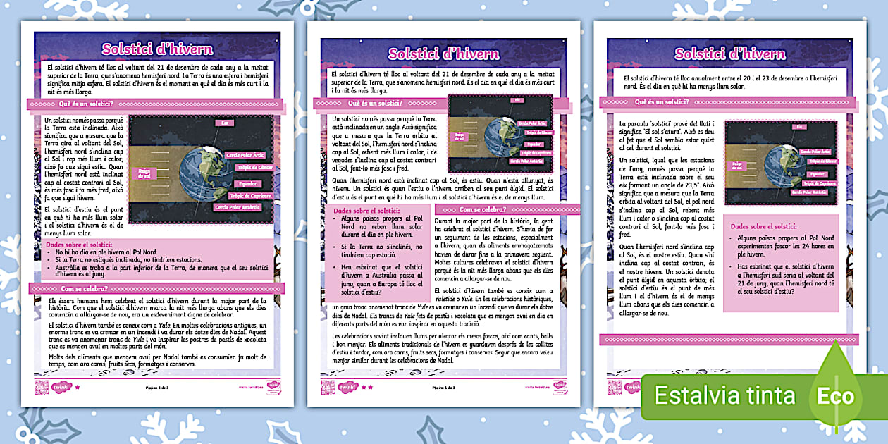 Compresió lectora per nivells: El solstici d'hivern - Català