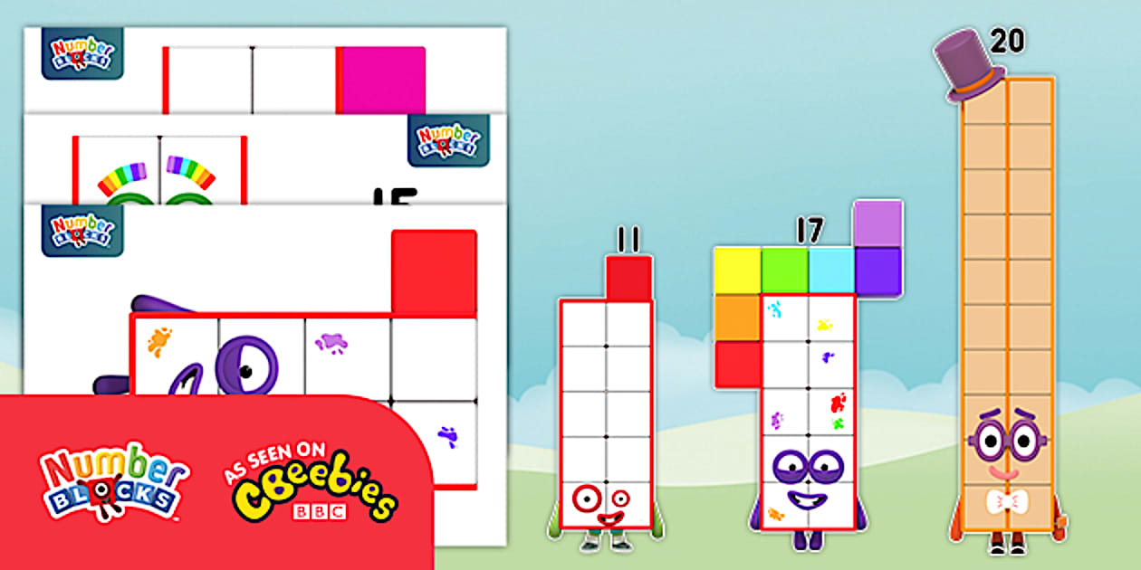 FREE Numberblocks Cut Outs 11 20 Twinkl FREE Numberblocks Cut Outs 11 20 Twinkl