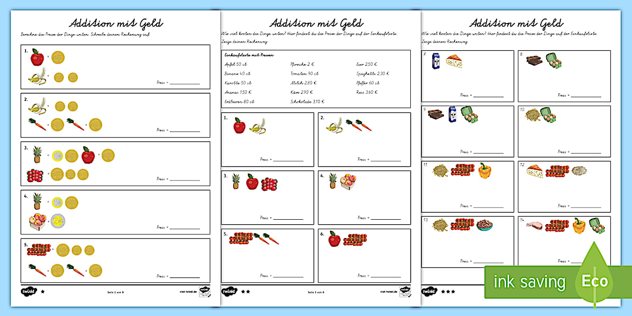 addition-mit-geld-arbeitsbl-tter-teacher-made-twinkl