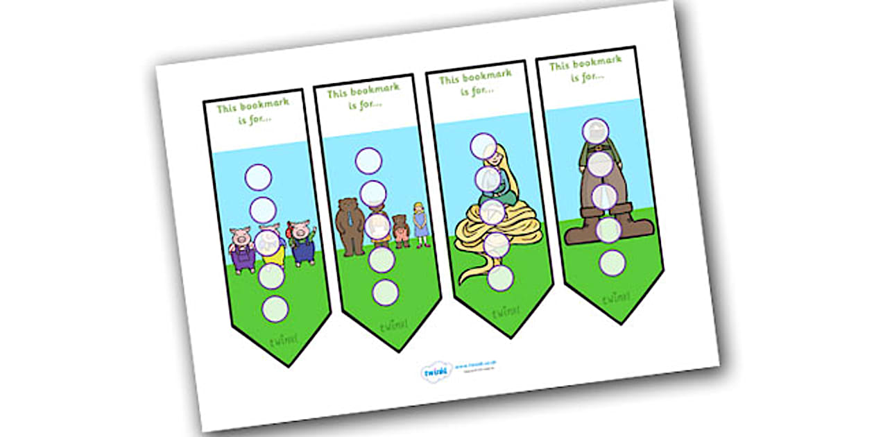 Traditional Tales Sticker Reward Bookmark 15mm - Twinkl