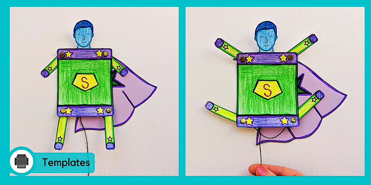 Superhero Puppets | Father's Day Crafts (teacher made)
