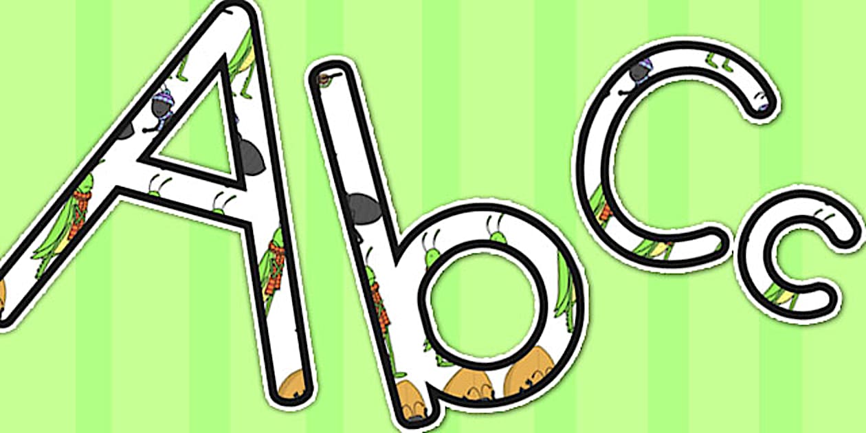 Using Ant In Lettering The Ant and the Grasshopper Display Lettering