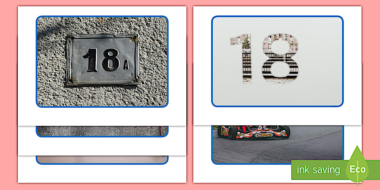 All About Number 18 Display Photo Pack - Twinkl