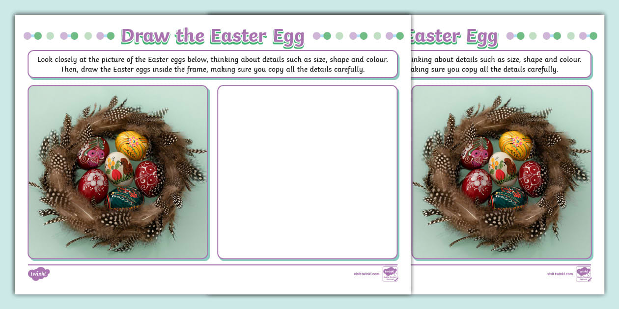 Draw the Easter Egg Worksheet